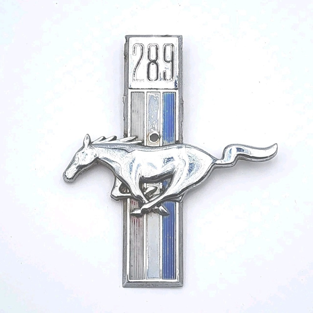Vintage 1965-68 Ford Mustang 289 Car Fender Emblem Badge C7ZB-16C228-B LH FoMoCo